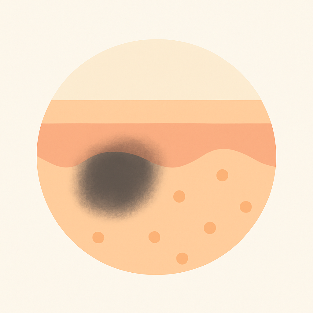 肌の色素沈着のイメージイラスト