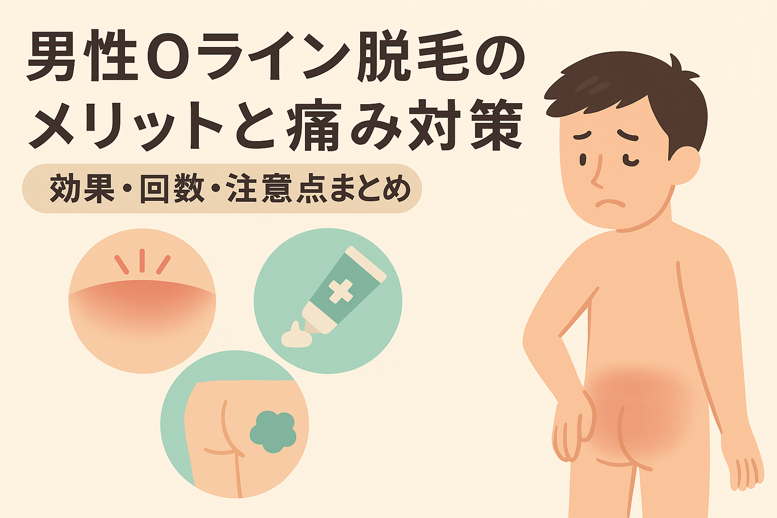 男性のOライン脱毛のタイトルイメージ