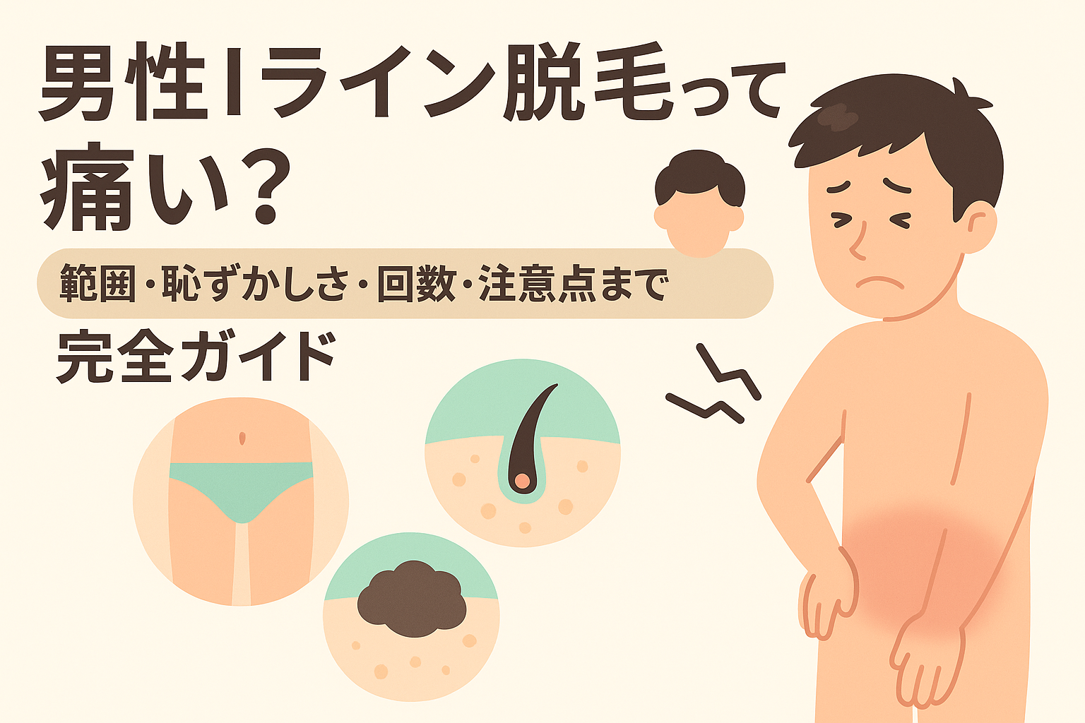 男性のOライン脱毛のタイトルイメージ