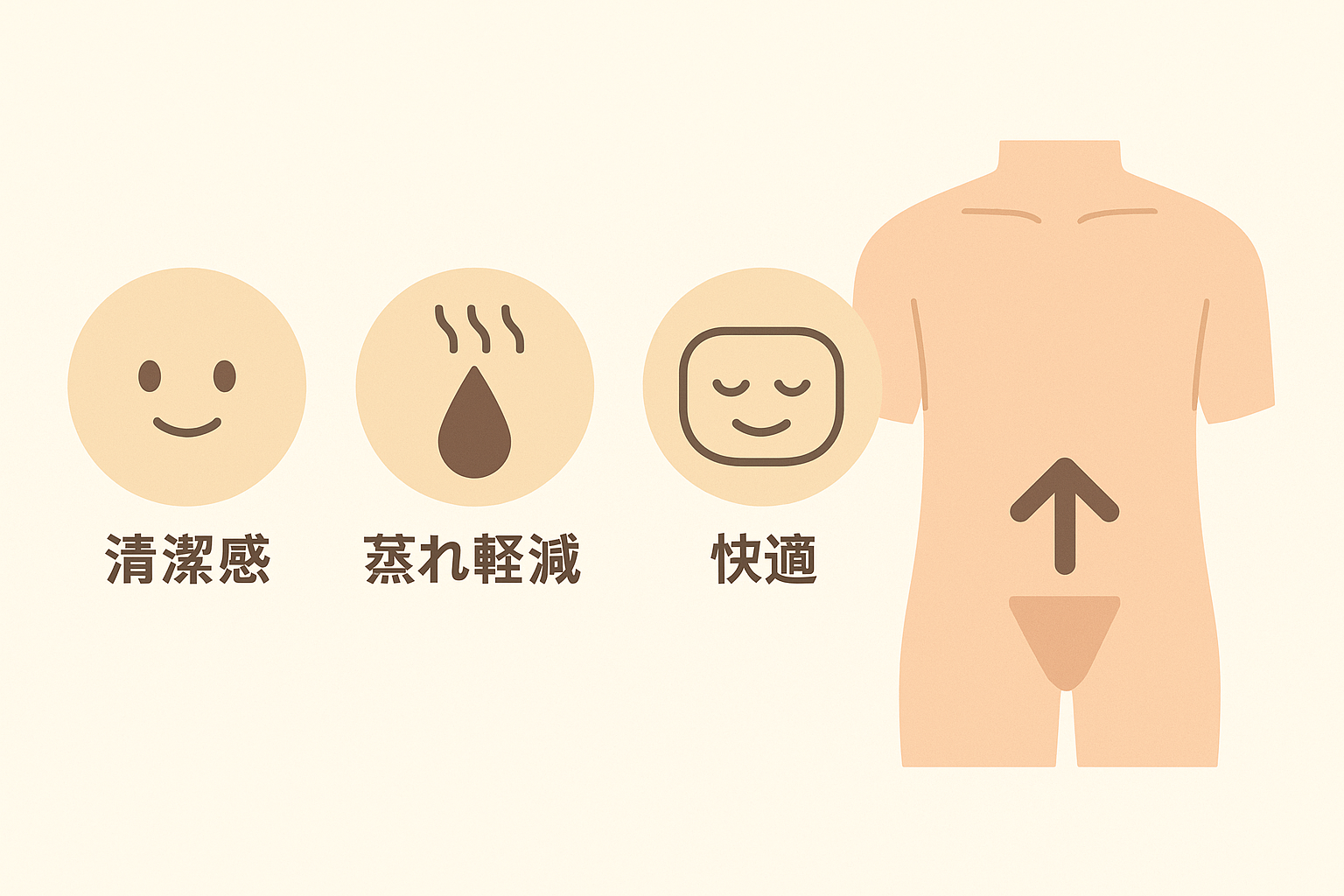 Iライン脱毛のメリット図